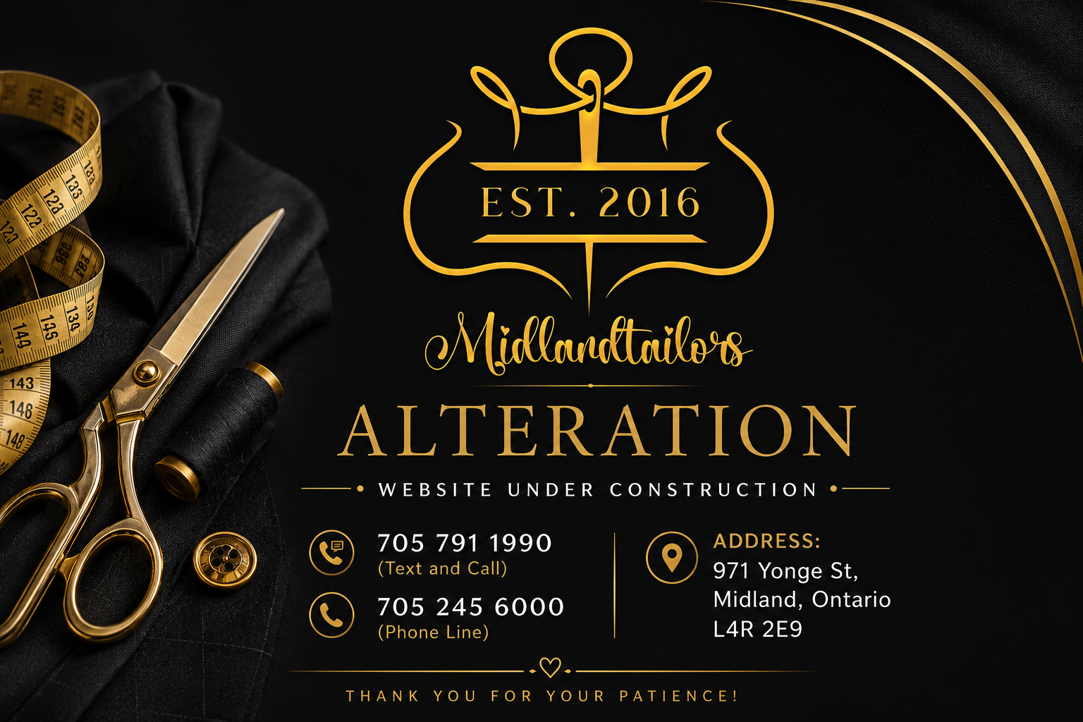 Midland Tailors - Website Under Construction